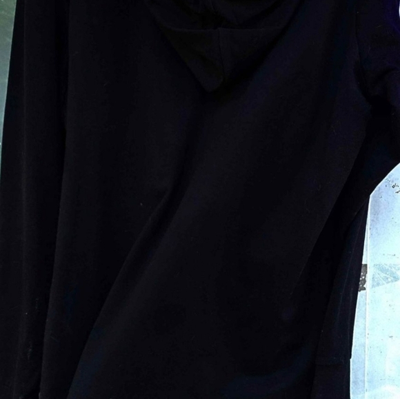 Sharp! MK, Michael Kors Gold Studded Black Hoodie, 2X - Picture 5 of 9